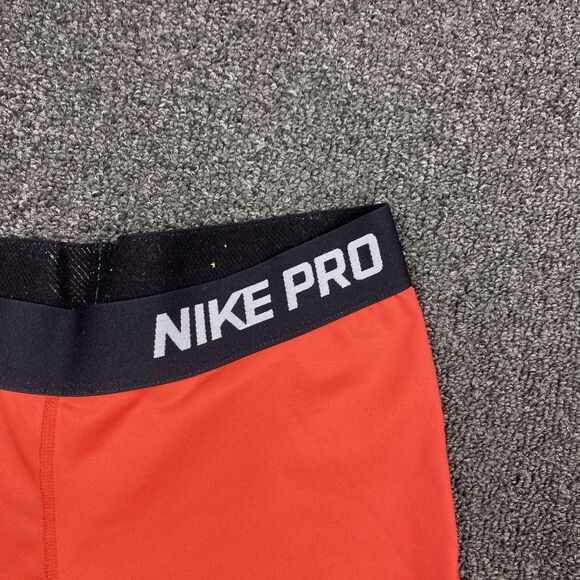 Nike PRO Shorts Women Red Core Compression Knee Rraining 642648 Size Medium - Picture 3 of 4